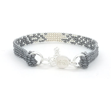 Brazalete Telar Plata Mini Difuminado Acerina